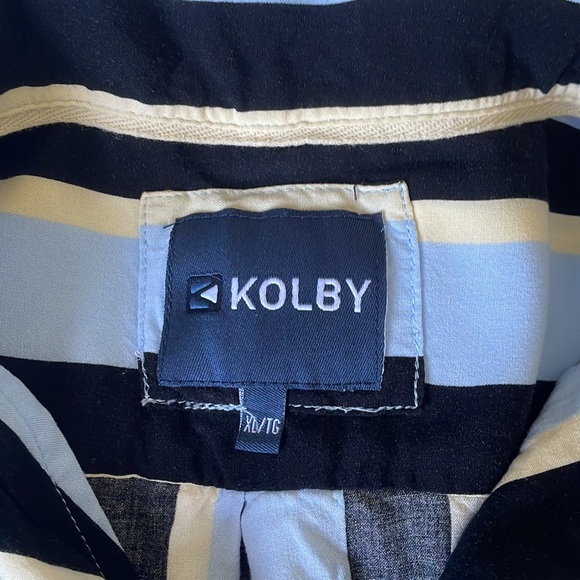 Blue Striped Button Down XL Kolby - Picture 4 of 9